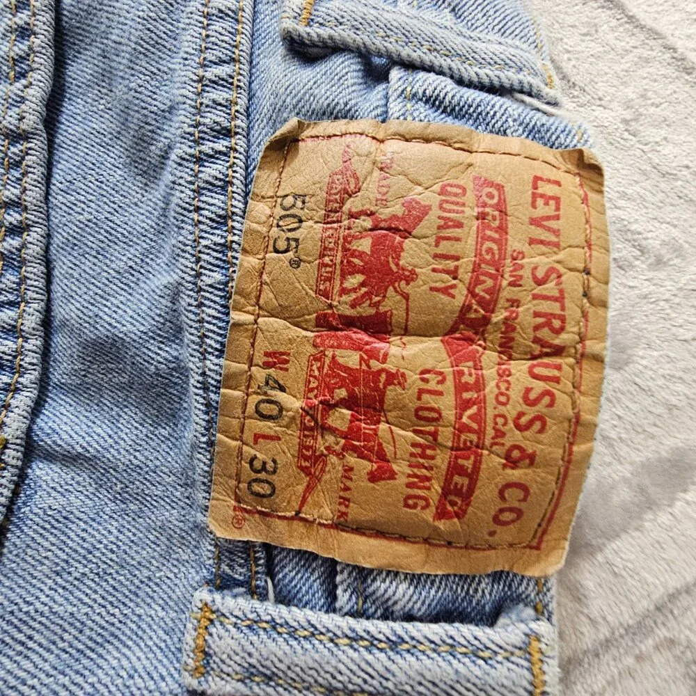 Levi's Men's‎ 505 Straight Fit Jeans/Denim Size 40x30 Lightwash